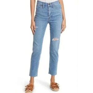 Madewell Perfect Vintage Jeans in Distressed  Croton Wash  Size 30 EUC